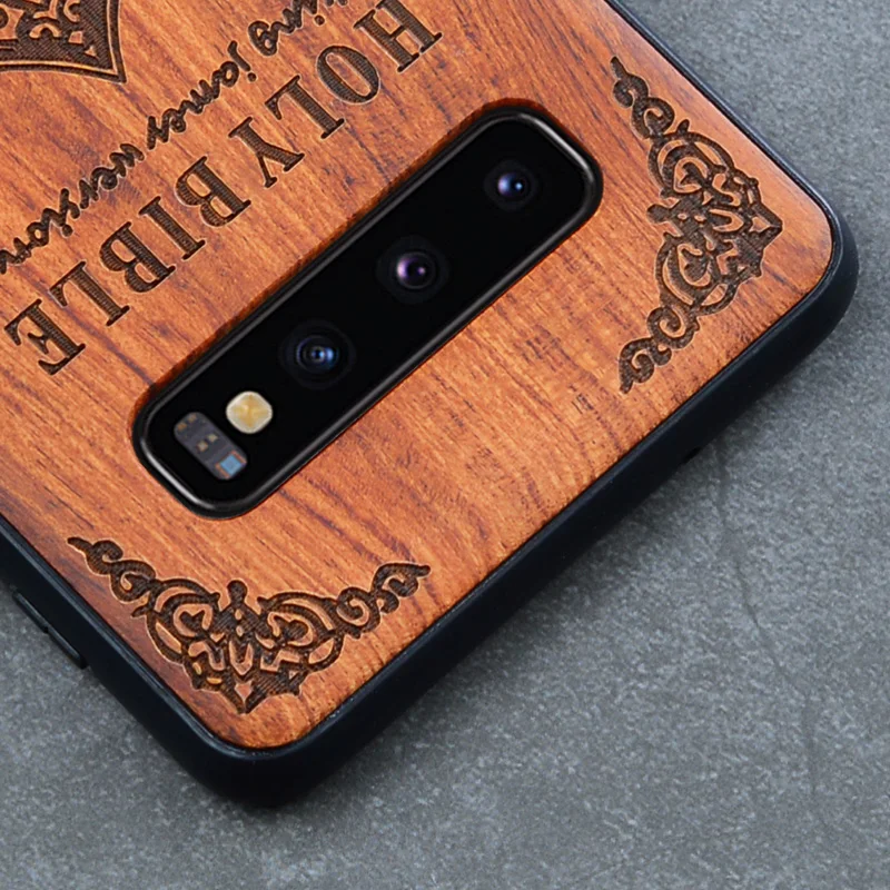 Деревянный ящик для samsung Galaxy S10 S9 Plus Note 10 Plus Note 8 9 деревянный ТПУ чехол для мобильного телефона s Coque резьба на заказ задняя крышка