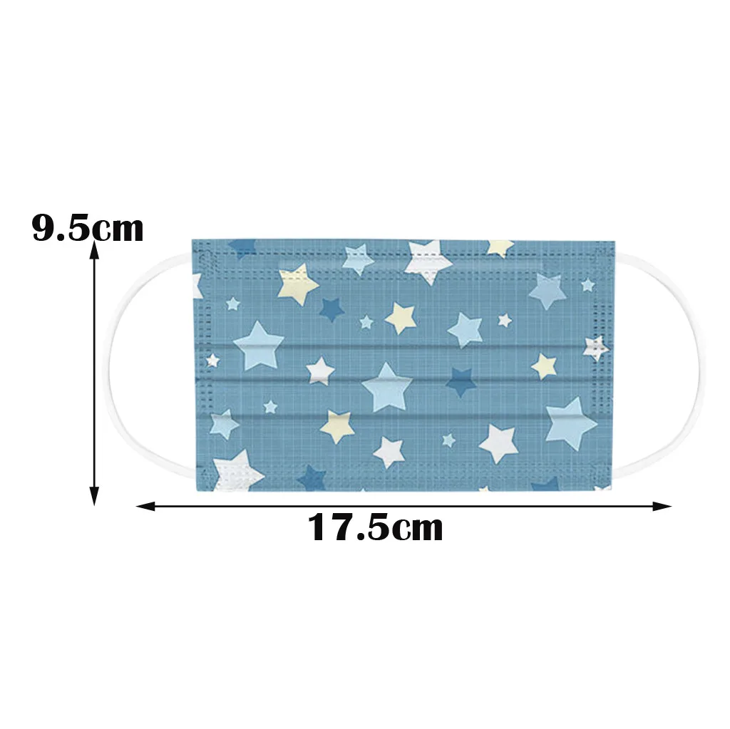 

50pcs Adult's Cartoon Mask Christmas Printed Disposable Face Mask 3 Ply Filter Ear Loop Protective Mouth Face Mask Mascarillas