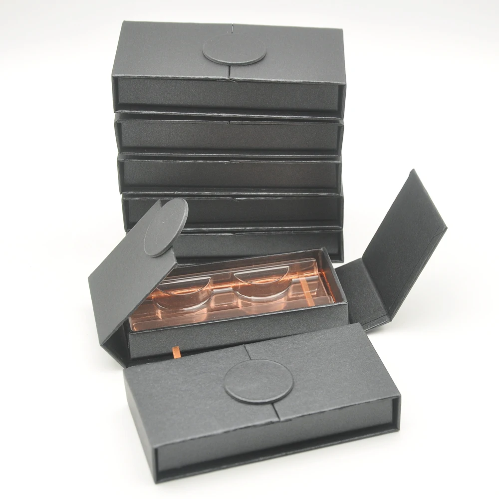 Wholesale false eyelash packaging box lash boxes package custom logo faux cils 25mm mink lashes strip magnetic case bulk vendors