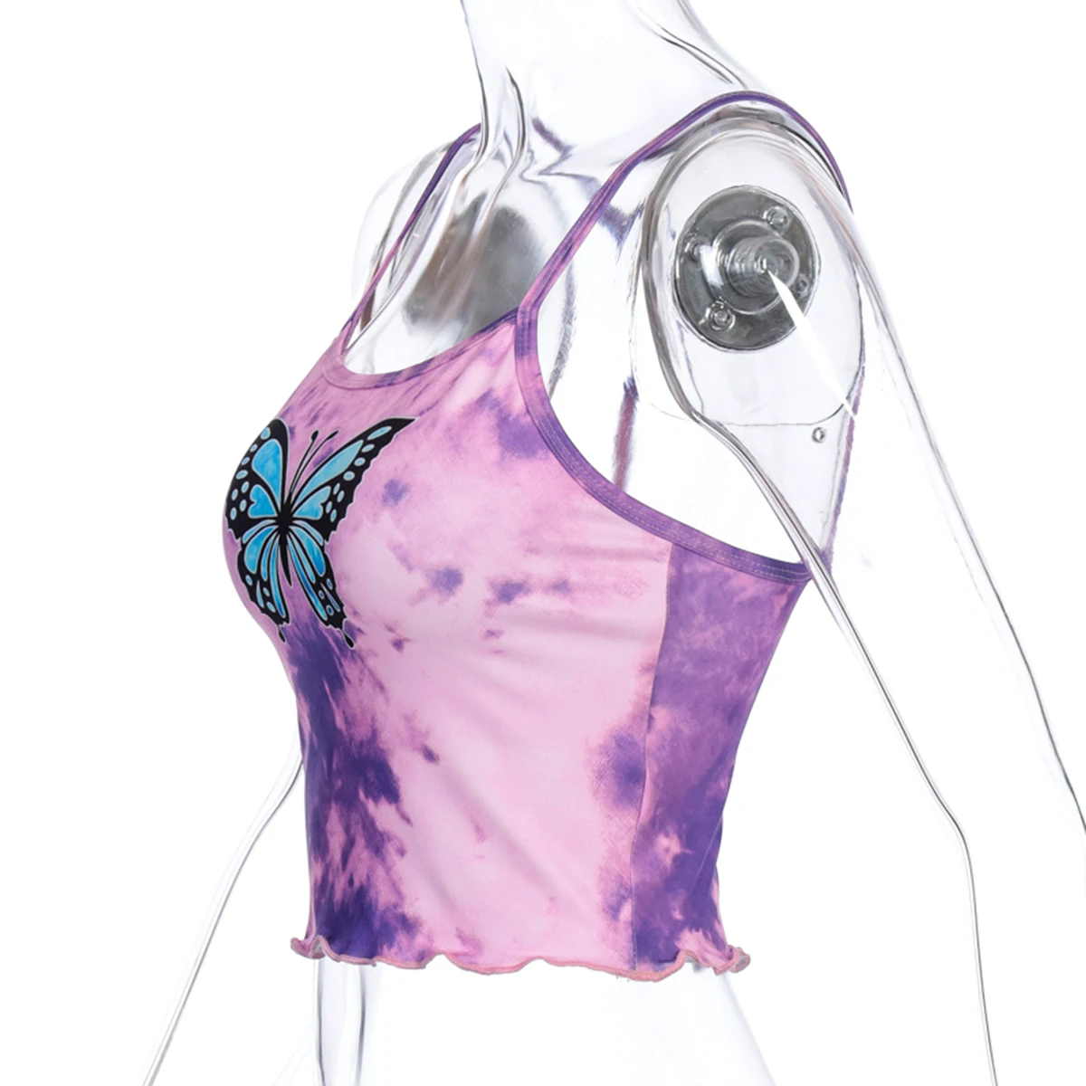 Женская майка с принтом бабочки летняя повседневная без рукавов | одежда
