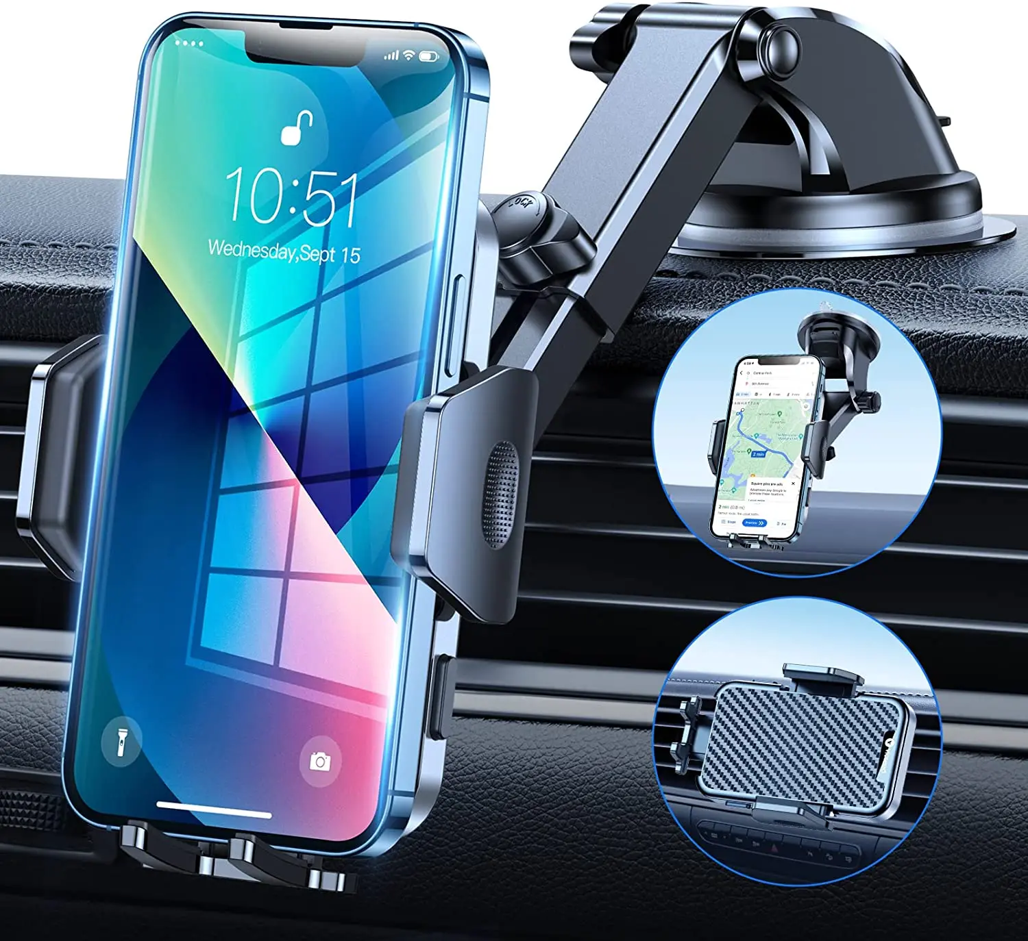 

[Военный класс] Автомобильный держатель для телефона VICSEED, [толстый чехол и удобный для тяжелых телефонов] 4 в 1, крепление для телефона для пр...