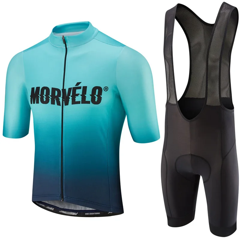 2019 Morvelo Pro Велосипедная форма комплект короткий рукав Велоспорт Джерси Биб шорты