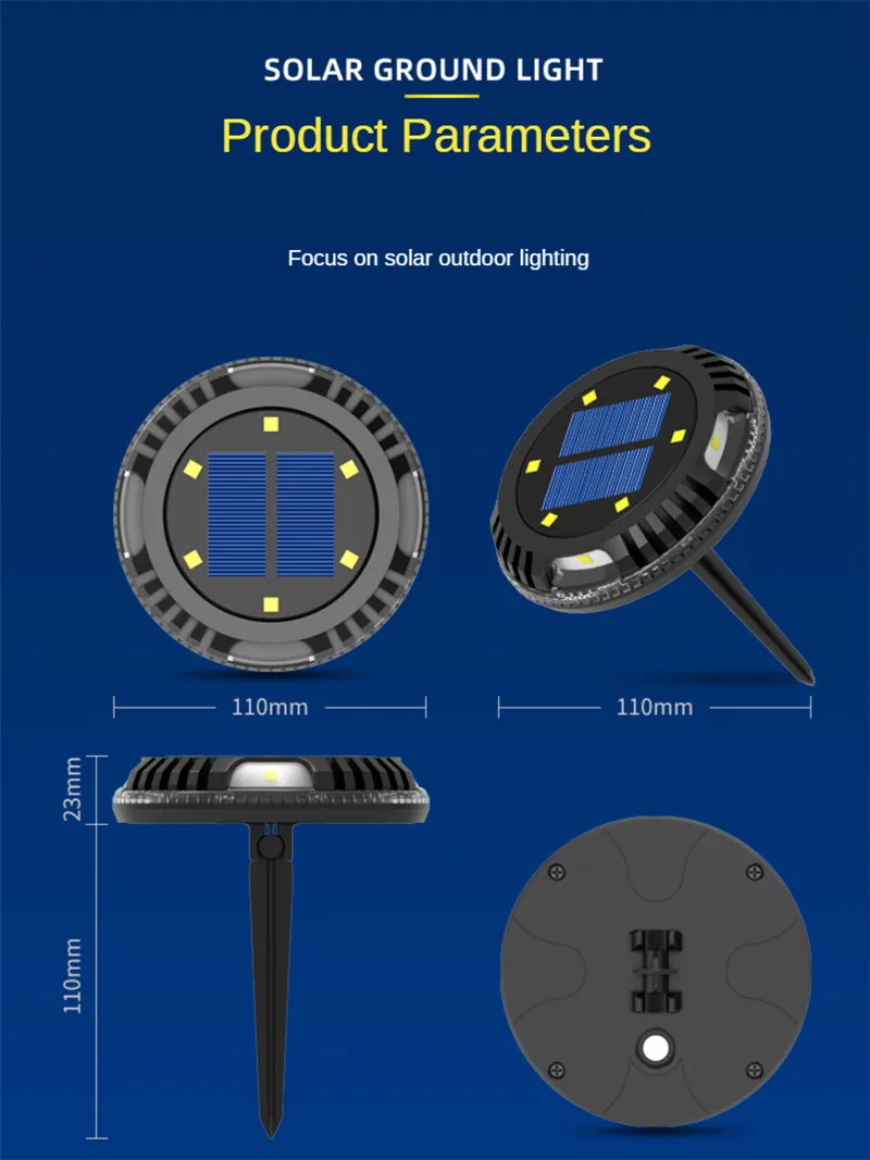 

Solar Led Light Outdoor Waterproof Garden Underground Lamp Lawn Landscape Lights 10leds 8leds Terrace Lights Tuin Verlichting
