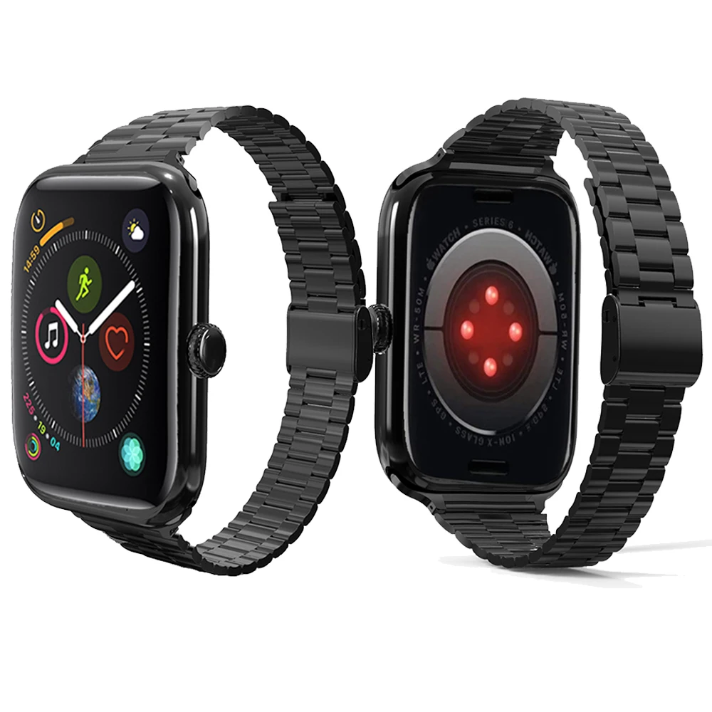 For Apple Watch band S8/7 strap 38/40/41MM 42/44/45MM Milanes  Stainless Steel strap iwatch metal Strap Band series 1 2 3 4 5 6