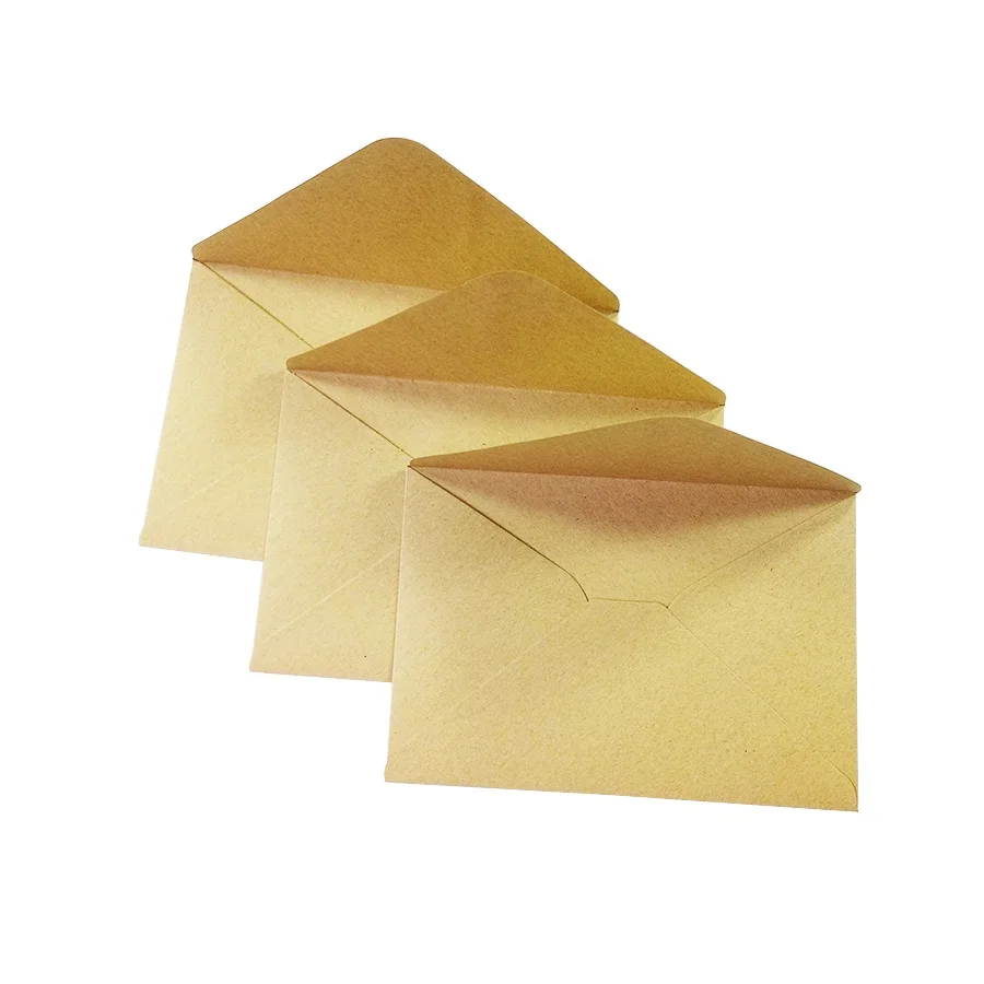 

50pcs Envelope Kraft Paper 16*11cm Blank Student Stationery Office Supplies Thanksgiving Day Rectangular Retro Invitation Card
