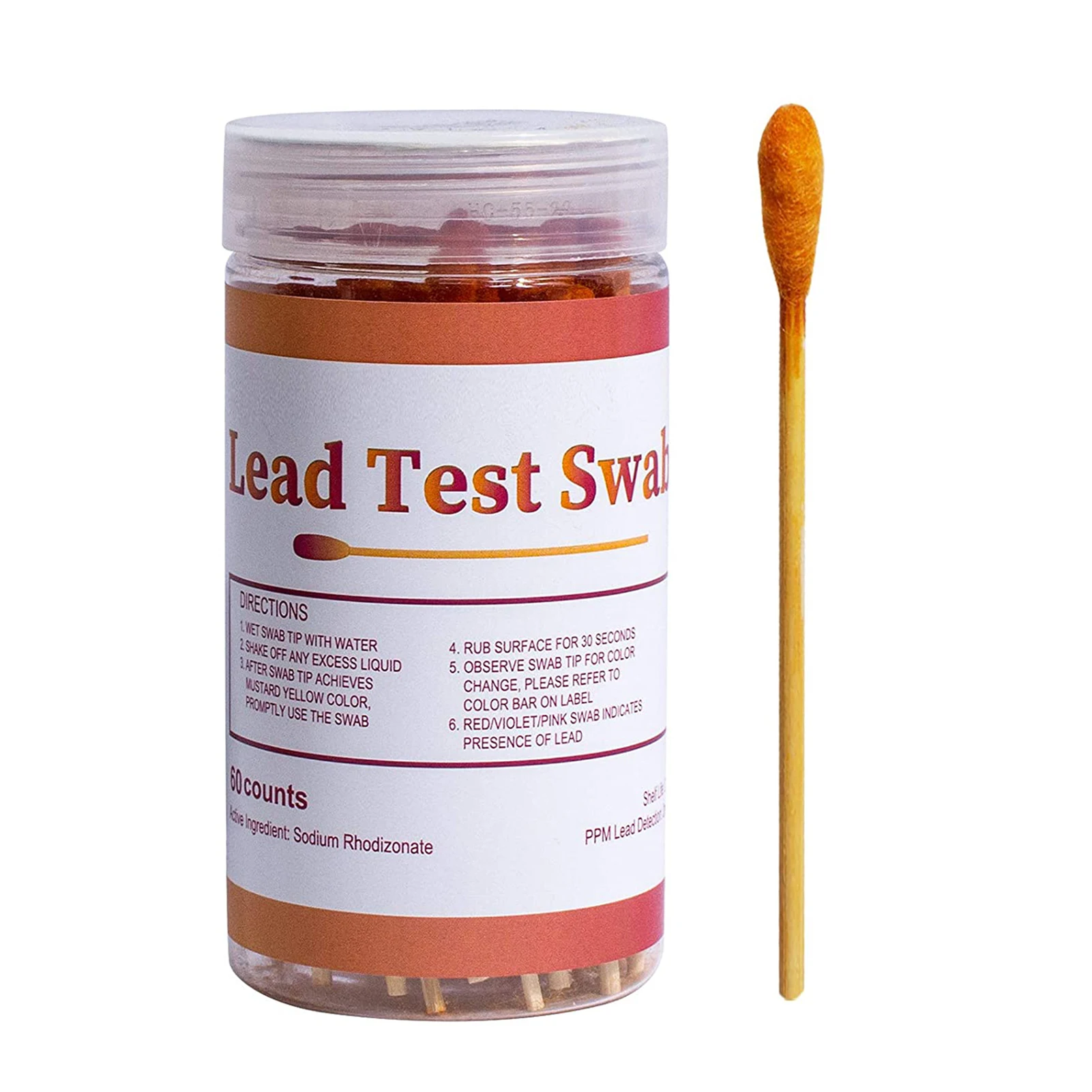 

60pcs Instant Lead Test Kit Accurate Non-toxic Cotton Swab or All Painted Surfaces Ceramics Plates Metal Wood Dropshipping