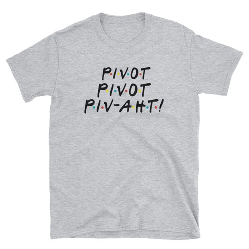 Поворотная футболка Pivaht для друзей хлопковая Готическая в стиле гранж 90-х модная