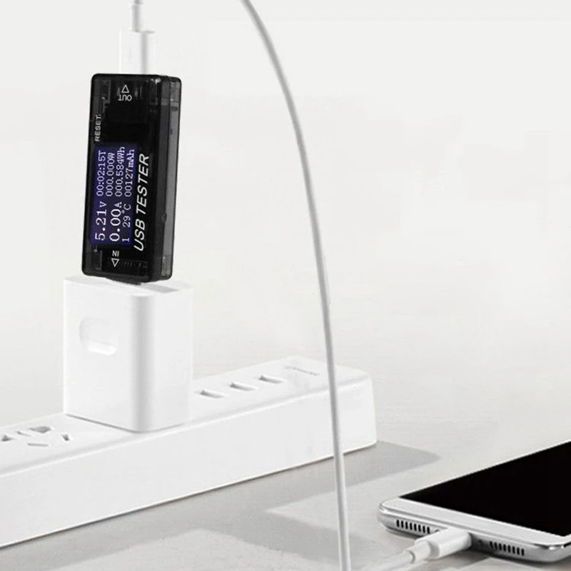 8 в 1 USB измеритель цифровой ЖК-детектор тестер емкость Напряжение Ток время