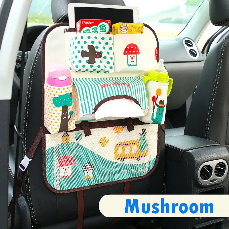 Детская сумка для хранения на заднем сиденье с мультяшным рисунком органайзер