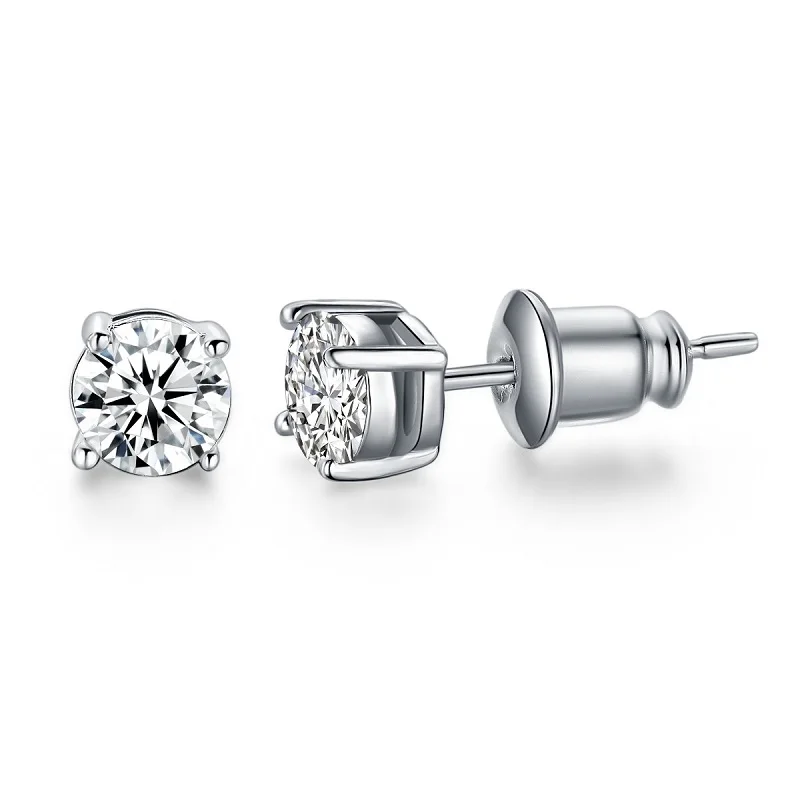 Earrings UMODE Классическое фианитовое ожерелье с солитером 2к огранки Сердца и Стрелы UN0047 - Окраска металла: Earrings