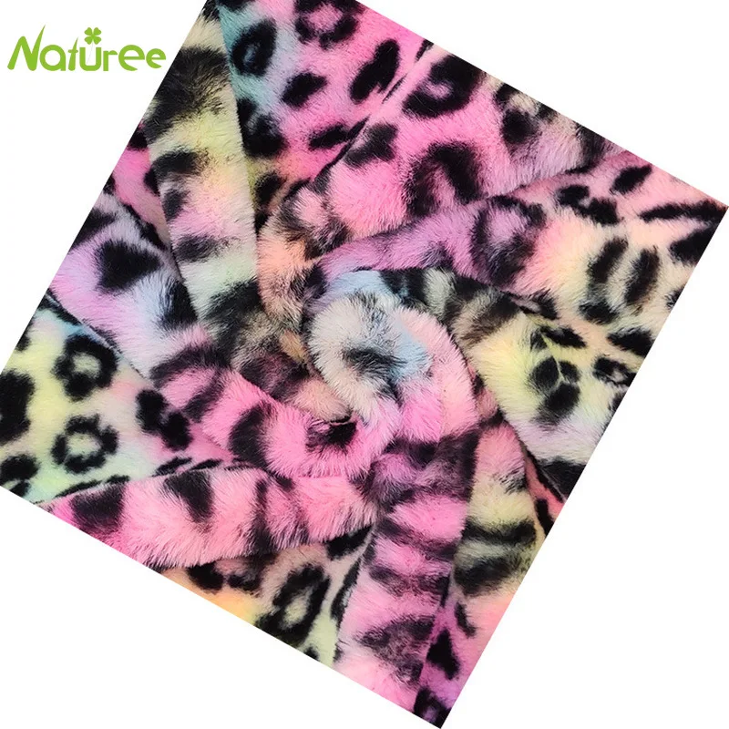 50 см * 150 градиентной радужной расцветки из ворсовой ткани с кроличьим мехом