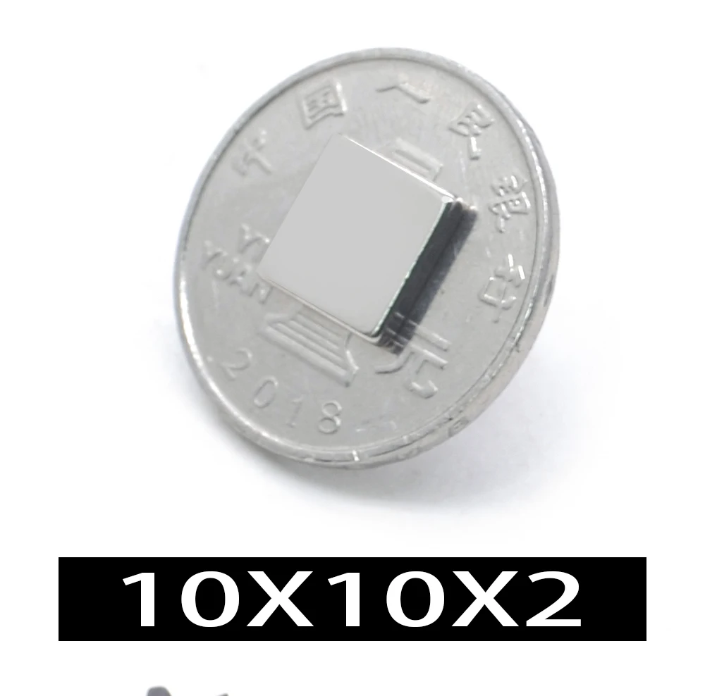 10/20 шт/партия N35 Сильный квадратный Неодимовый, неодимовый магнит редкоземельный магнит 10*10*2 мм неодимовые магниты 10 мм x 10 мм x 2 мм