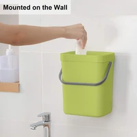 wall mounted folding waste bin kitchen cabinet hanging trash can living room door garbage can car storage bucket home dustbin