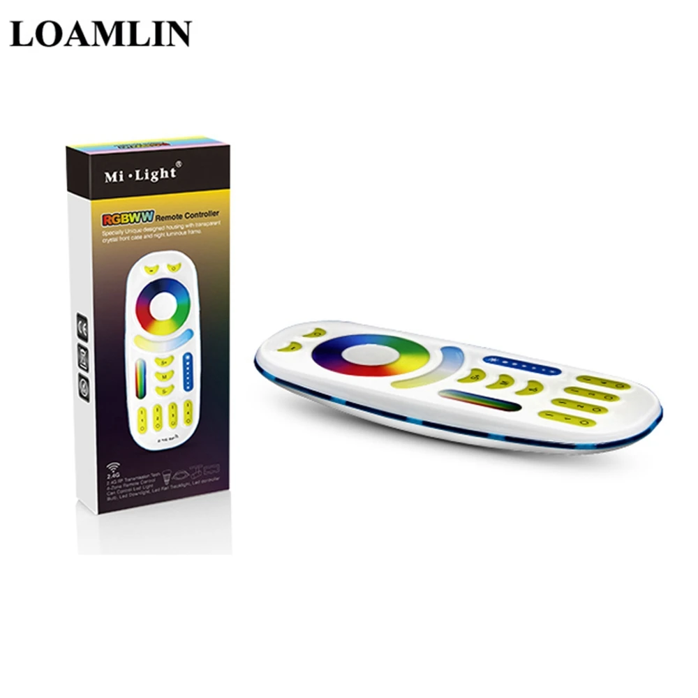 

Milight FUT007 2,4G RF 4 зоны Led Беспроводной RF пульт дистанционного управления теплый белый/белый один цвет/цветовая температура Светодиодная лента ...