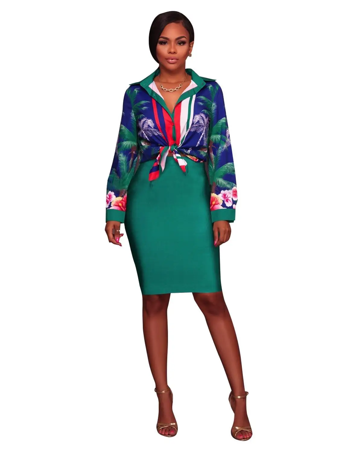 Модные женские зимние новые полосатые Блузы с v образным вырезом рубашки длинным