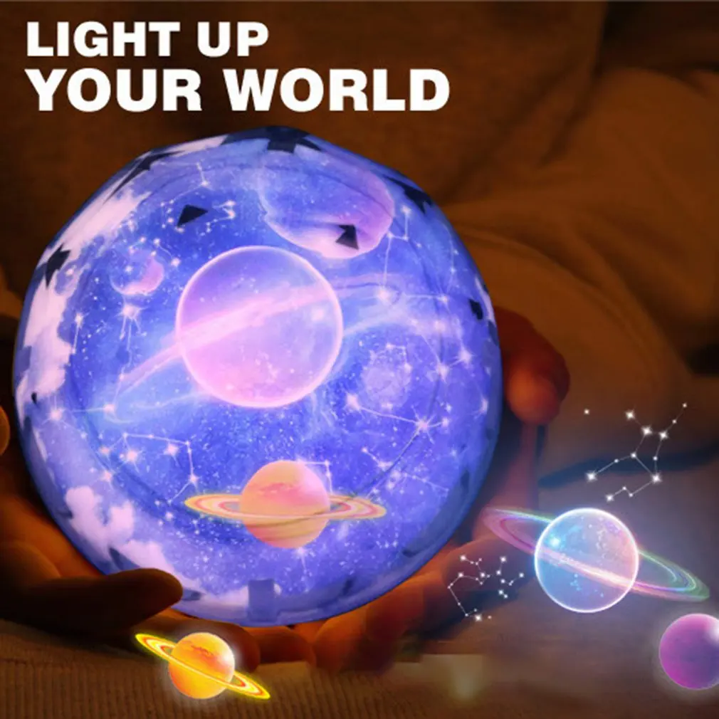Светодиодный ночник звездное небо Волшебная звезда луна планеты проектор