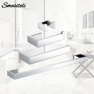 Полированный держатель для туалетной бумаги крючок для полотенец в ванную набор аксессуаров для бара из нержавеющей стали для спальни настенное крепление для ванной