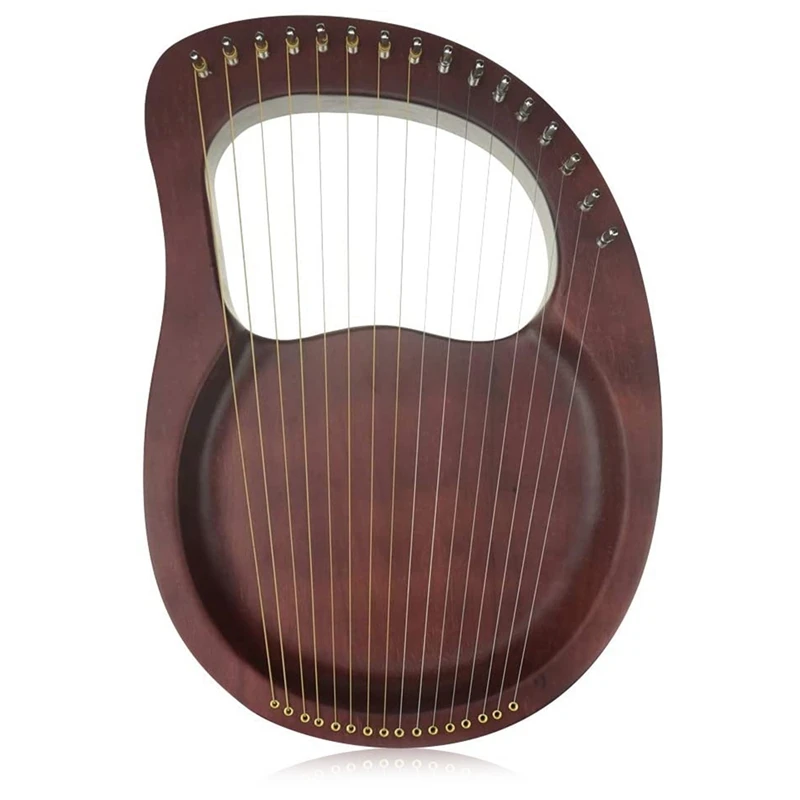 HOT-Lyre Harp 16 String Heptachord Solid Wood Mahogany Lyre with Tuning Wrench for Music Lovers Kids Adult | Спорт и развлечения