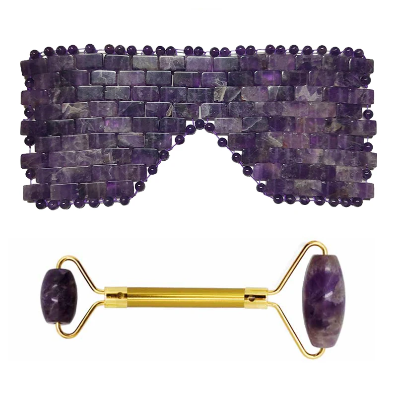 Аметист нефритовый массажер холодной терапии Маска на глаза для сна маска