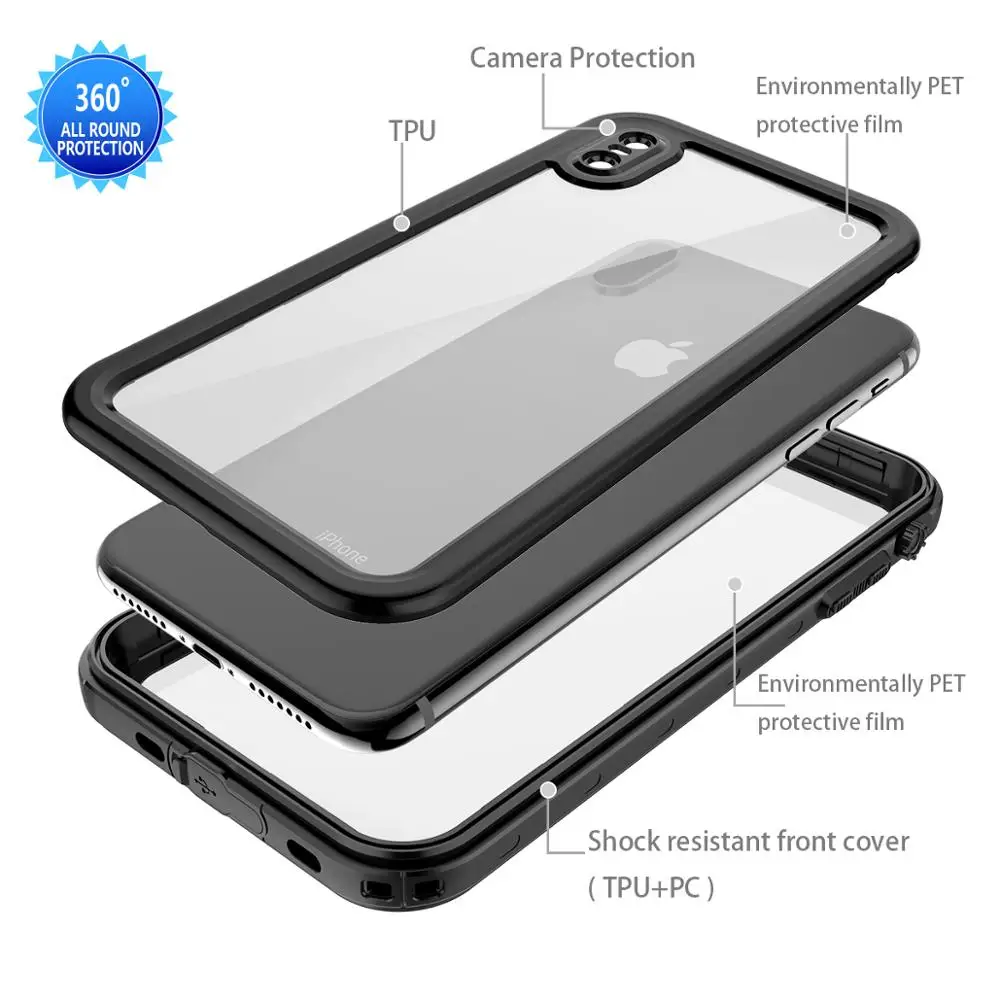 Водонепроницаемый чехол SHELLBOX для телефона iPhone XS Max ударопрочный плавания и