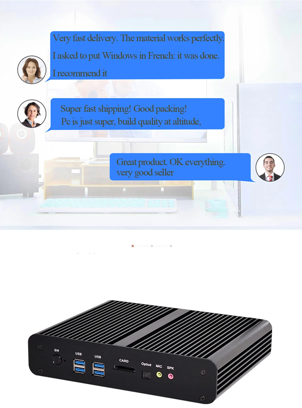 Причастником B2 безвентиляторный мини ПК Windows Linux Intel Core i7 5500u i7 5550u Barebone Max 16 Гб ram 512 ГБ SSD 1 ТБ HDD WiFi HDMI