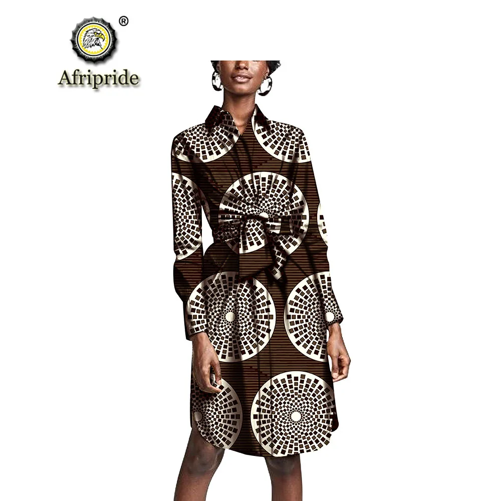 

2019 african dresses for women AFRIPRIDE bazin riche ankara print pure cotton private custom wax batik spring&autumn S1825094