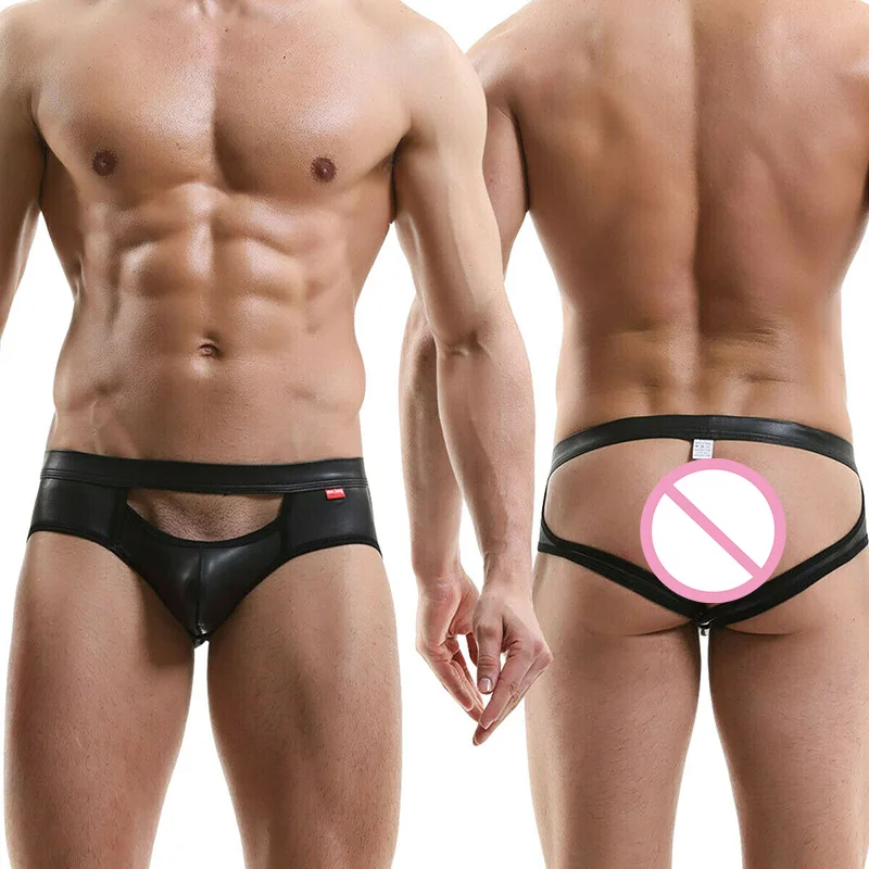 Мужское нижнее белье растягивающиеся стринги с открытыми ягодицами для геев