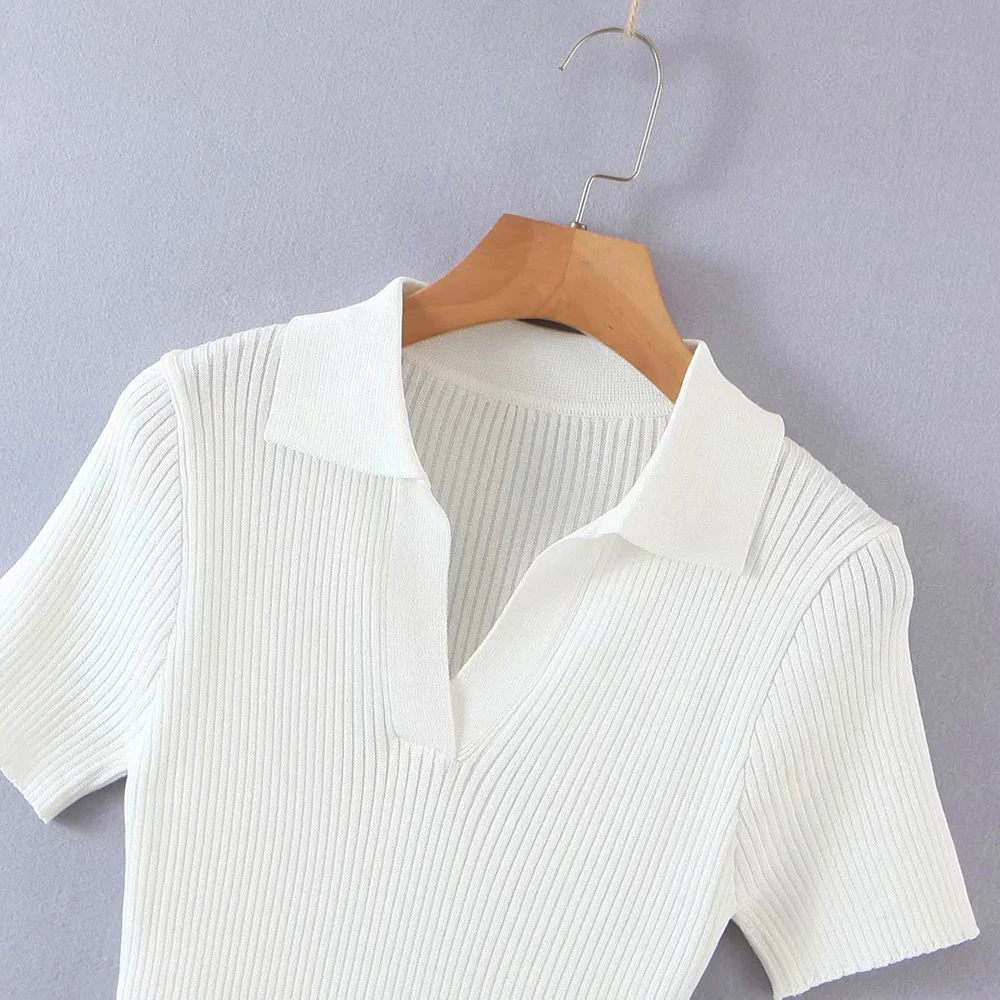 

XEASY 2021 Summer Women Vintage Solid Sexy Slim Knitted V-Neck Dress Female Fashion Chic Casual Sheath Short Sleeve Mini Dresses