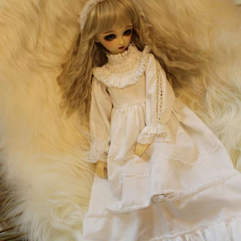Одежда для куклы ночное платье шарнирных кукол белое сна blyth 1/6 1/4 1/3 аксессуары +