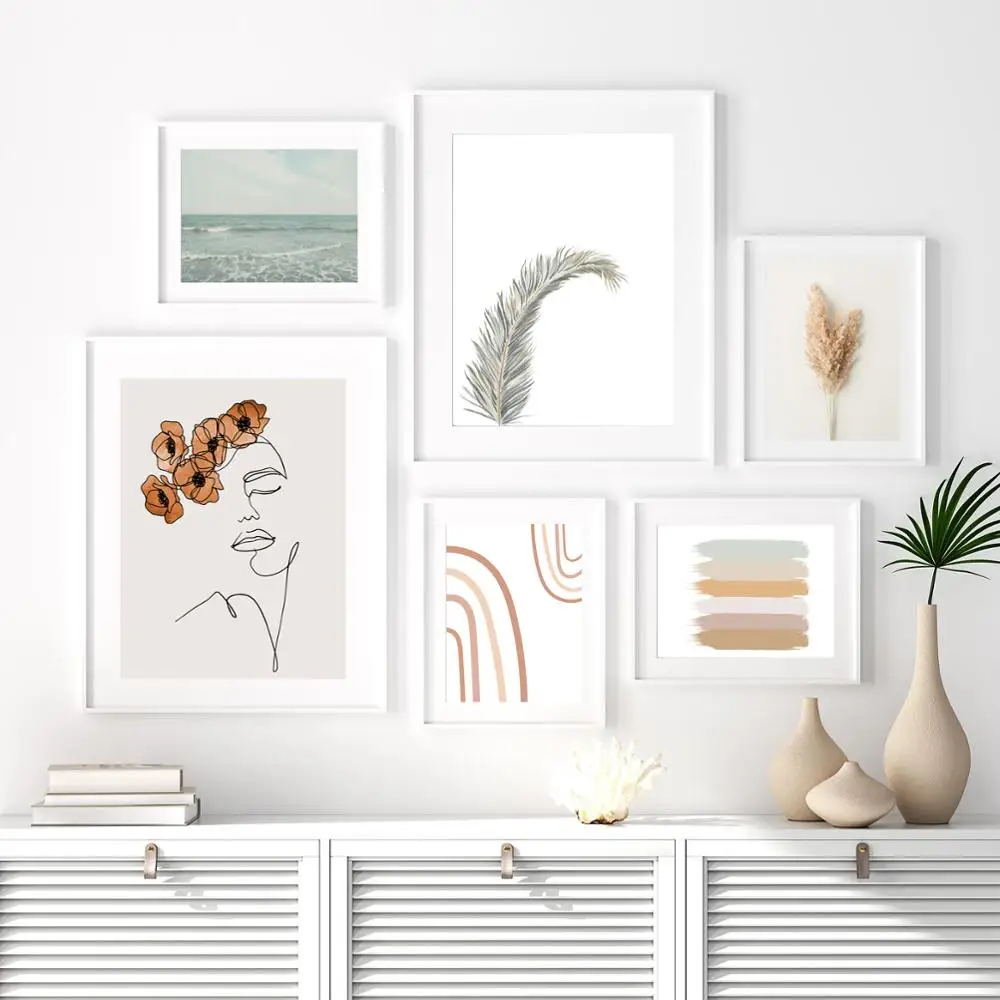 Настенные картины в стиле бохо с изображением пляжа и галереи привлекательная