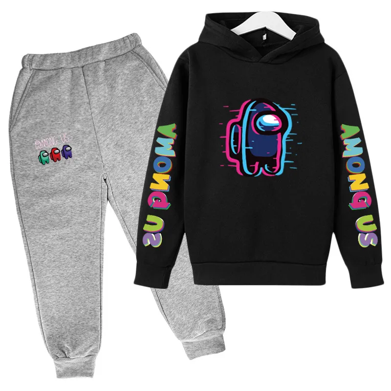 

Baby Boys Girls Impostor Among Us Autumn Warm Hoodies+Long Pants Kids Children Sports Suit Toddler Cartoon Sudadera Streetwear