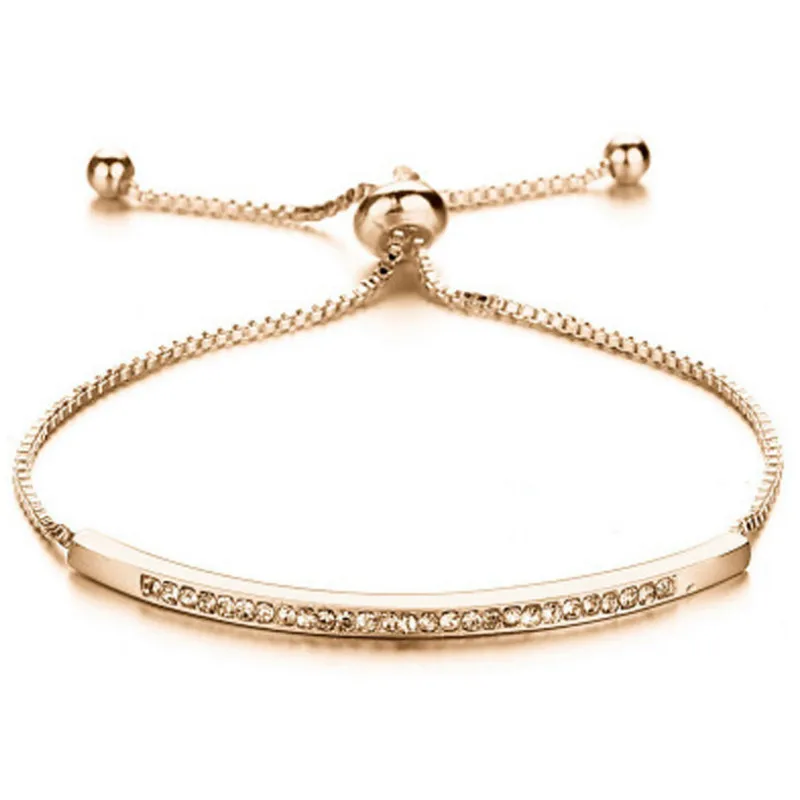 

New Creative Simple Single Row Curved Bracelet for Women 2021