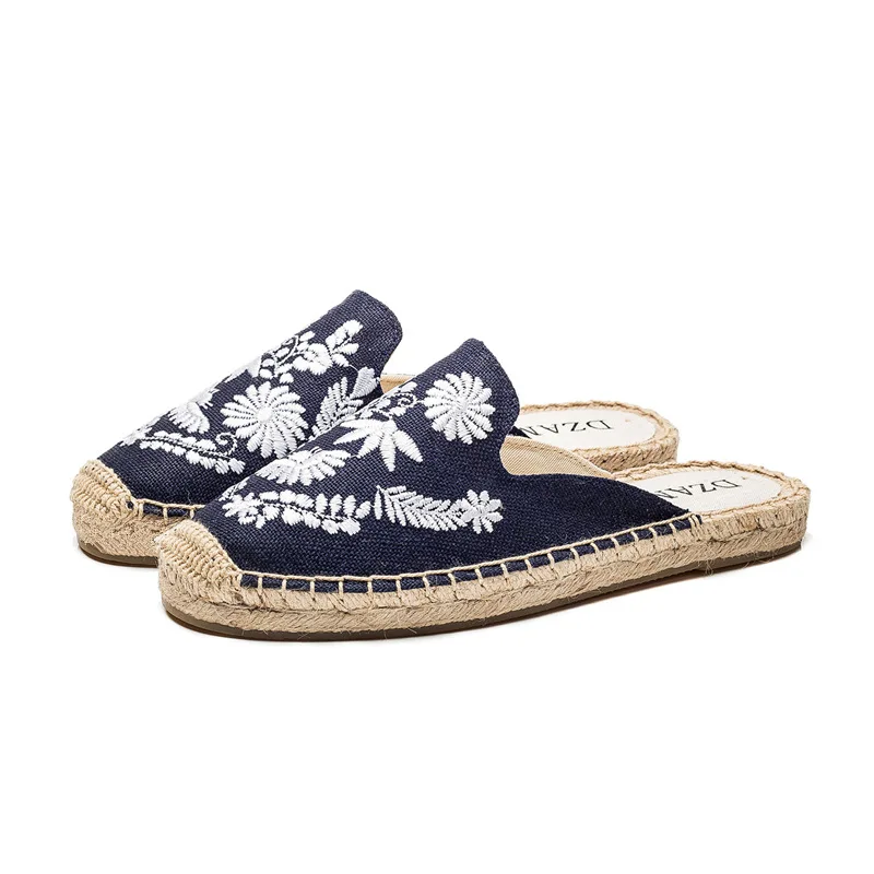 

fashionable half woven Slippers spring summer 2019 shoes women's leisure comfortable and