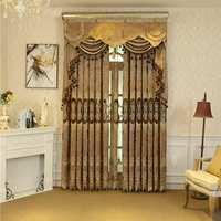 american elegant luxury embroidered curtains for living room windows high quality classic brown curtains for bedroom hotel