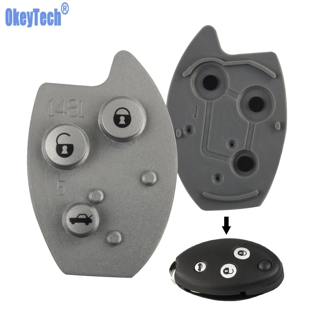 OkeyTech для Citroen Elysee Saxo Xsara Picasso Berlingo C5 ключ чехол для дистанционного ключа от машины Pad 3 кнопки флип ключ коврик резиновый кнопочный коврик
