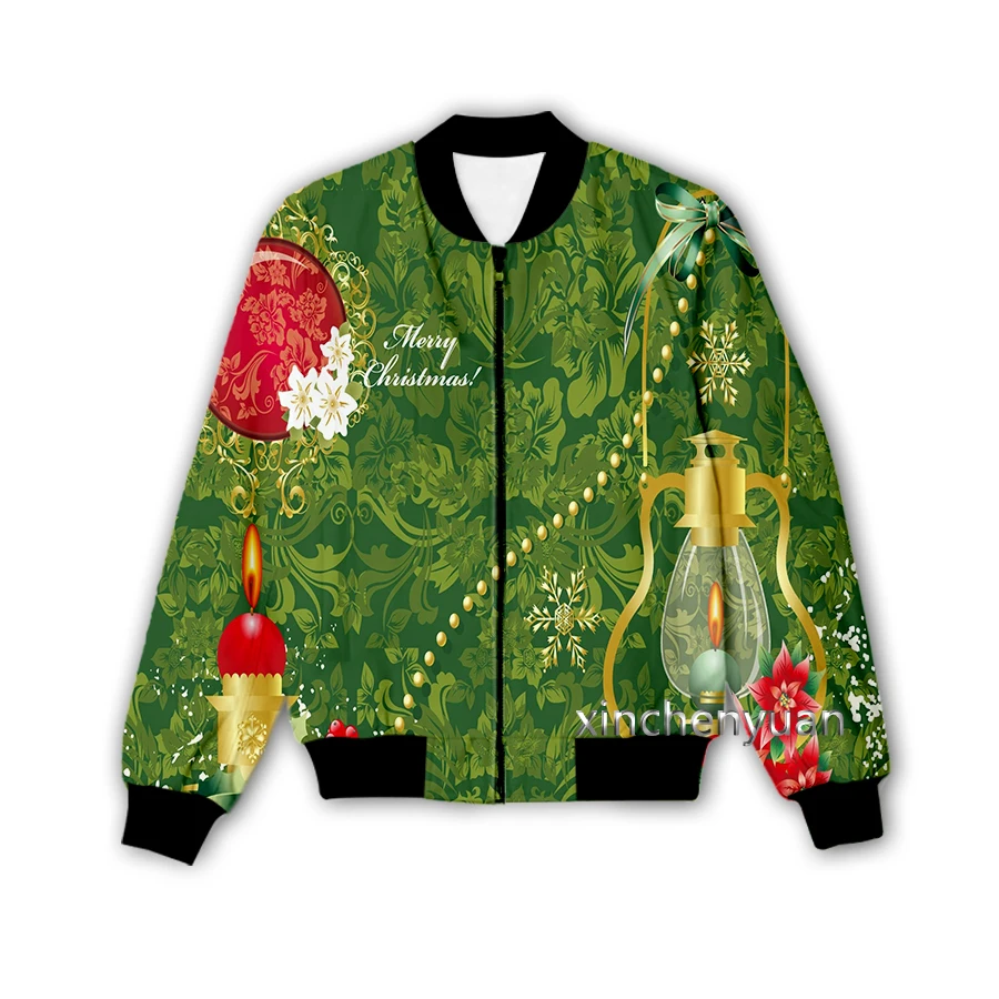 Новый мужской/женский Рождественский пиджак Phechion с 3D принтом модная уличная