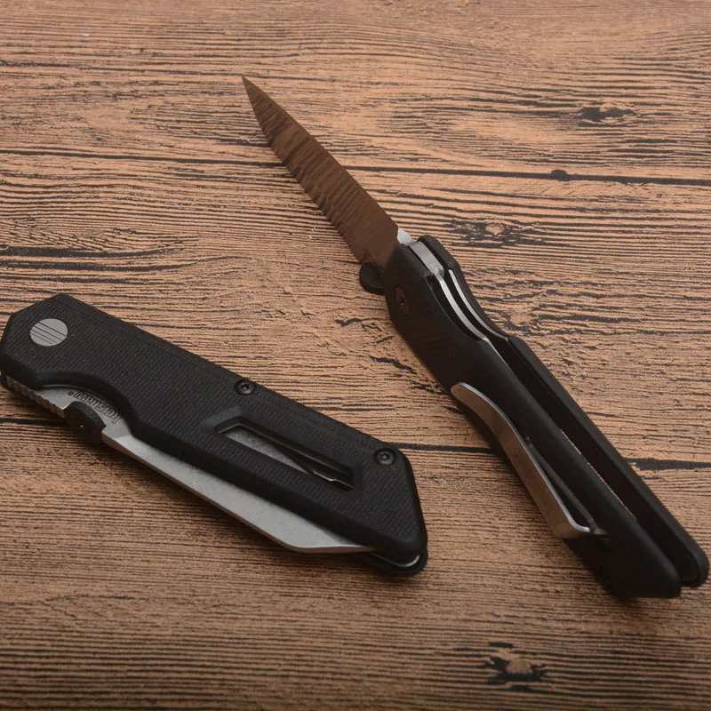 

New k2050 folding pocket camping knife 8cr13 Blade G10 Handle outdoor hunting tactical survival Utility Knives EDC kitchen tools