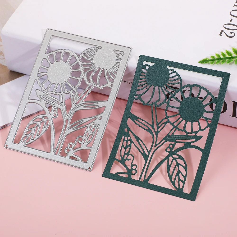 

Sunflower Dies Metal Cutting Die Scrapbooking Fustelle Frame Cut Die Mold Album Card Making Embossing Folder Stencil Paper Craft
