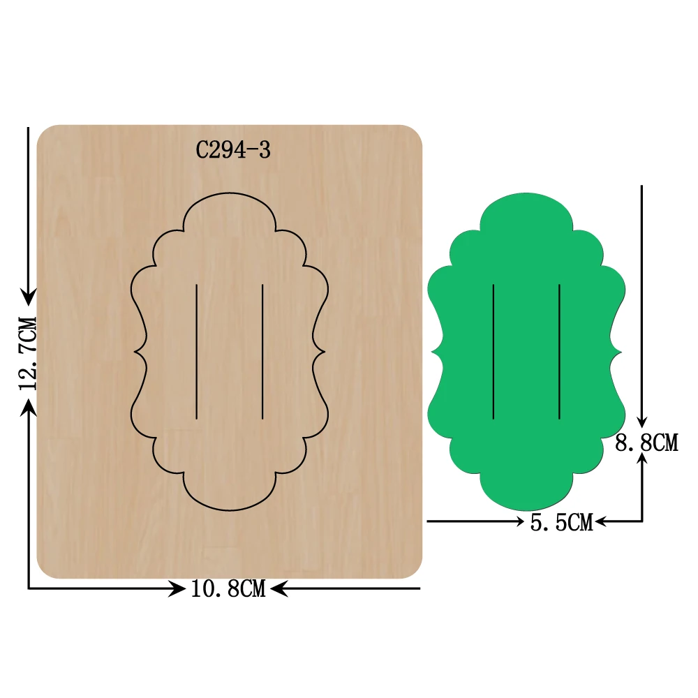

New card Wooden die Scrapbooking C-294-3 Cutting Dies for common die cutting machines on the market