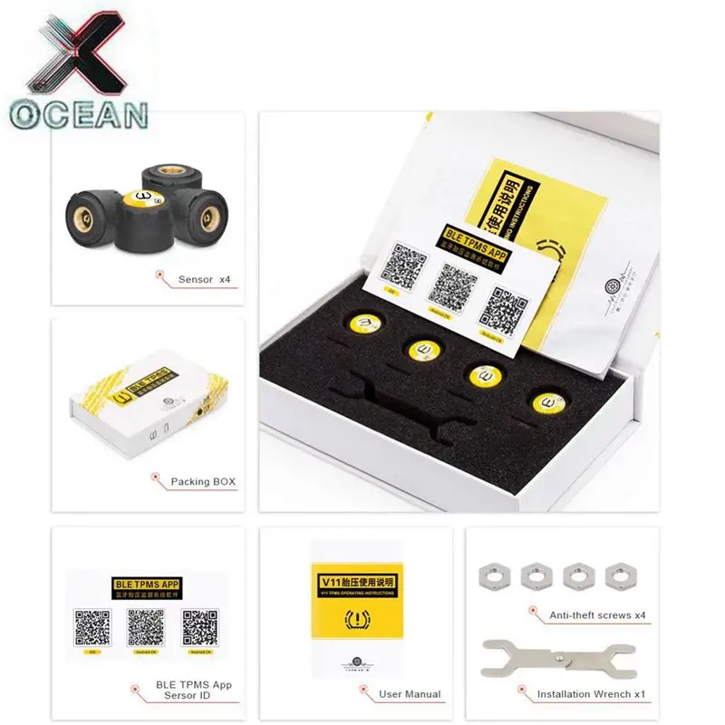 Лучшая система контроля давления в шинах Bluetooth 4 0 шин Давление монитор Системы