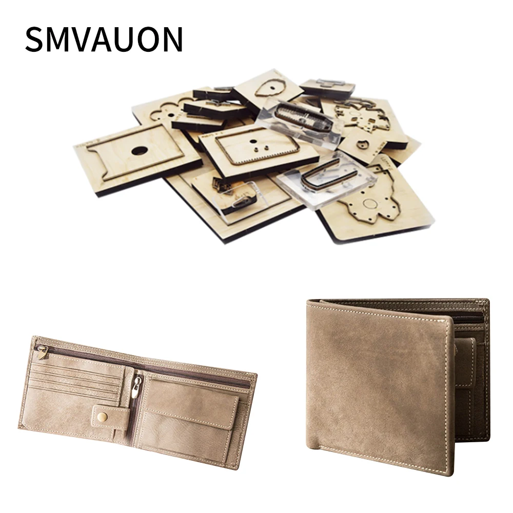 

Wood Dies Cutting DIY Mold For Retro Wallet Laser Cutting Dies New Die cut Leather Tools Wooden Die 2021 New