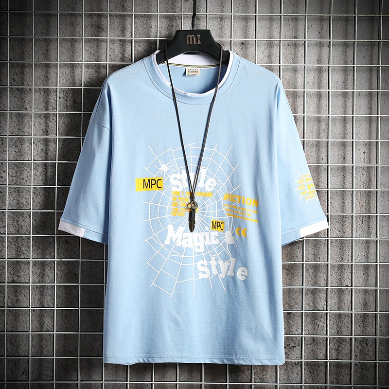 Свободная футболка RUELK мужская одежда с коротким рукавом новинка лета 2020