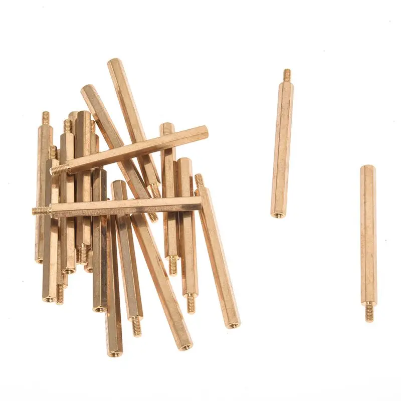 

20 Pcs M3 Male x M3 Female Hexagonal Thread PCB Standoff Spacer 50mm Body Length