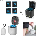 Аккумулятор 1750 мА  ч для GoPro Hero 9, 3 режима, светодиодный светильник, зарядное устройство, TF-карта, аккумулятор для GoPro Hero 9, черное зарядное устройство