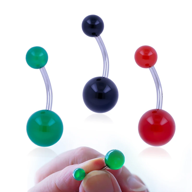 1 шт. кольцо для пупка из натурального камня пирсинг сексуальные кольца женщин