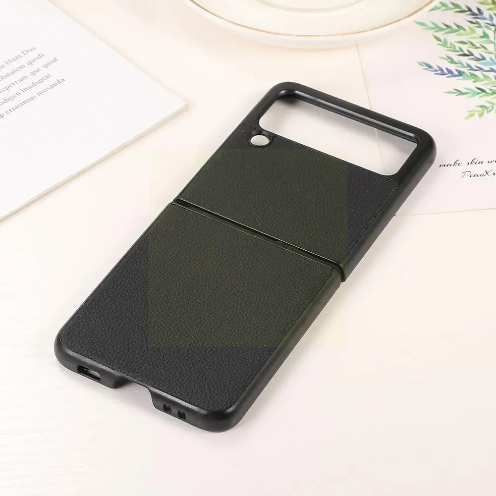 

PU Leather Sticker Leather Case Folding Screen Small Case Suitable Li 3 Phone ZFLIP3 Pattern Phone Case For Flip G9J8