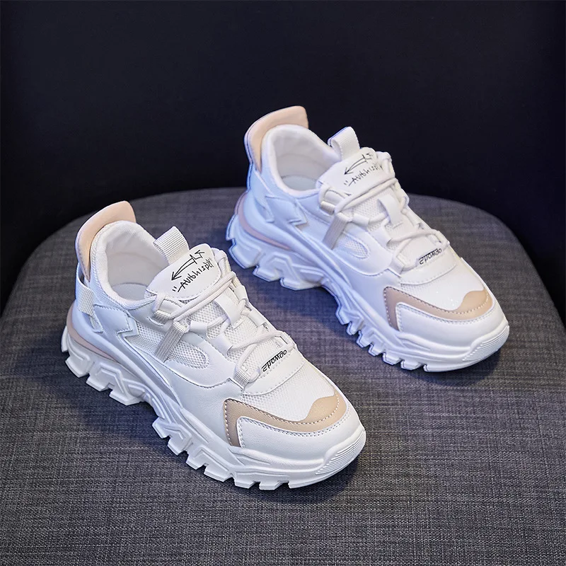 

2021 Spring Women Summer Sneakers Street Fashion Breathable Mesh Casual Sport Running Shoes Girl Patchwork Trainers 2 Colors
