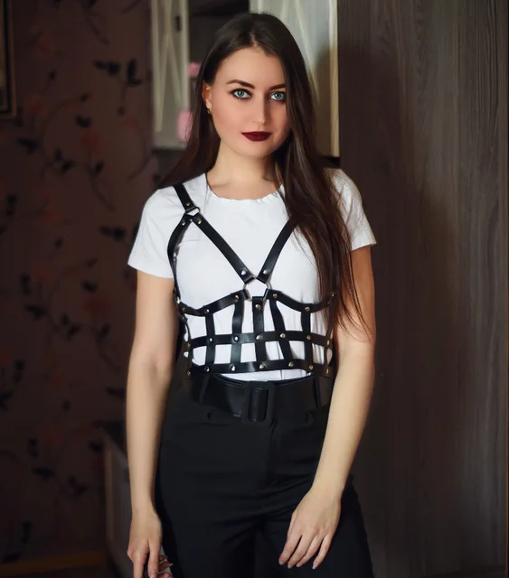 Leather Bra Chest Body Sexy Women Harness Bridal Garters Goth Seks Belts Waist Bondage Cage Erotic Garter Belt Suspender Lingeri |