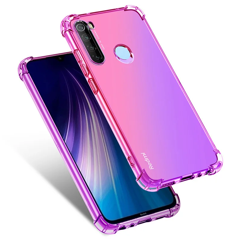 D Цветной мягкий чехол с градиентом для Xiao mi Red mi Note 8T Note 8 Pro, противоударный чехол для mi Note 10 mi 9 Lite mi A3 CC9e Red mi 8 8A - Цвет: D