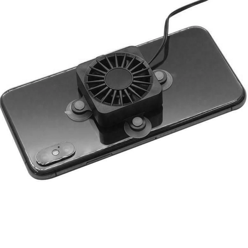 

USB Mini Mobile Phone Cooling Pad Cooler Fan Radiator with 4 Small Suction Cup